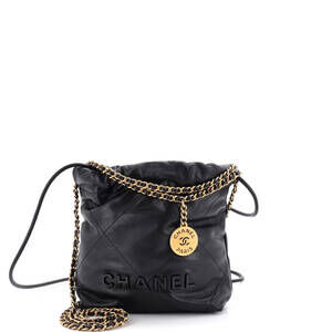 Chanel Mini 22 Chain Hobo Quilted Caviar